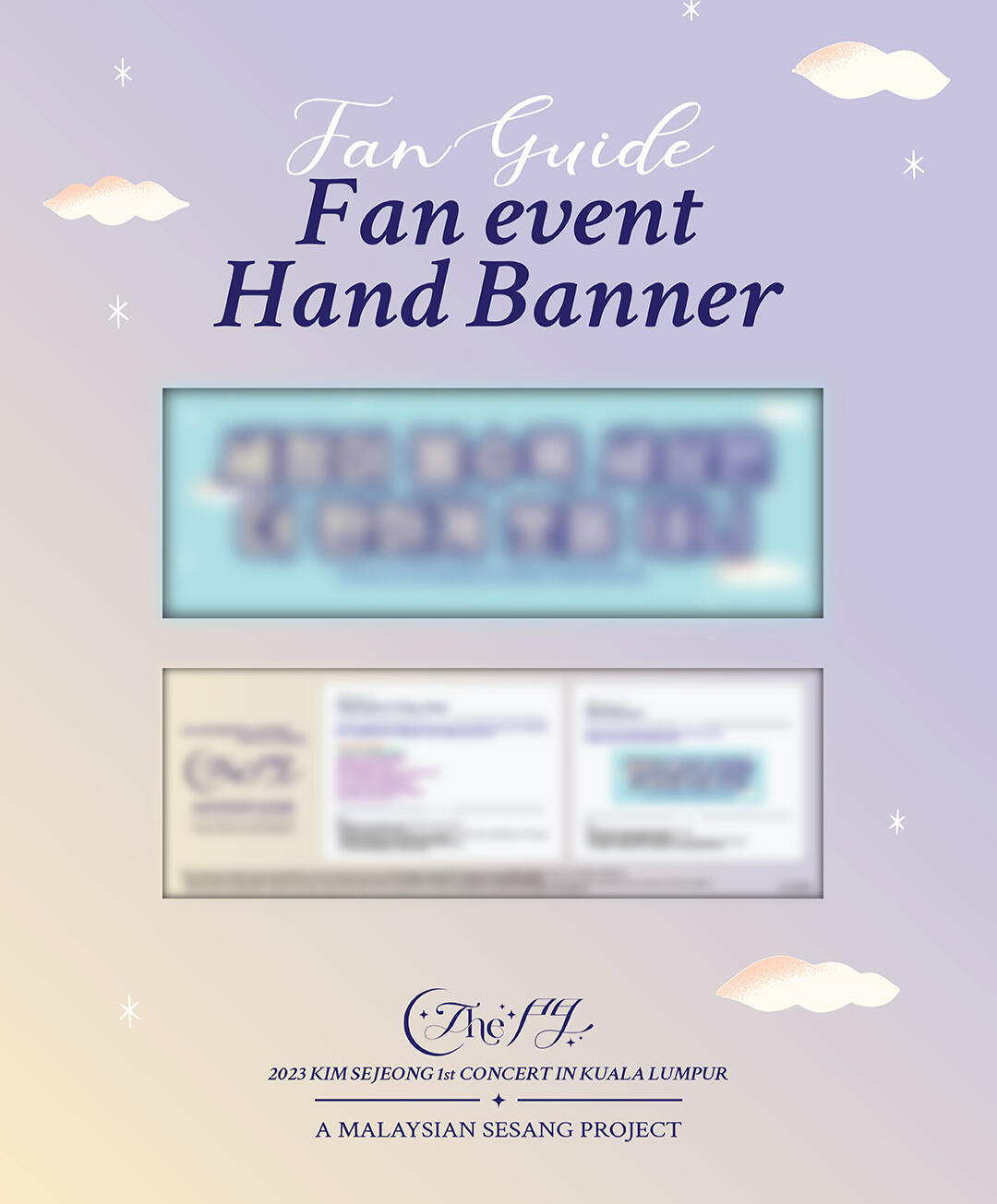 Approved hand banner for fan event